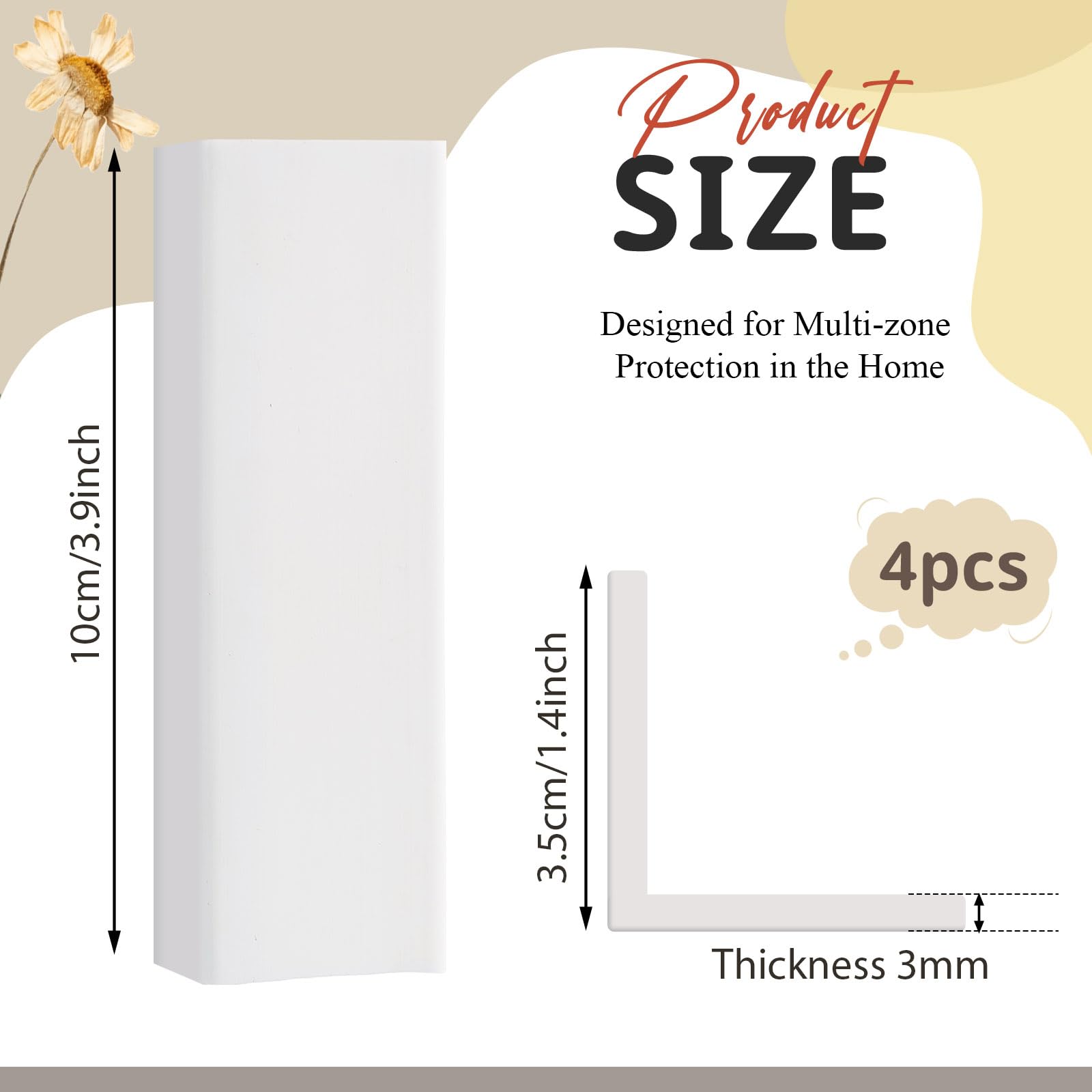 Snapklik.com : Pangda White Baseboard Corners Blocks Self Adhesive ...