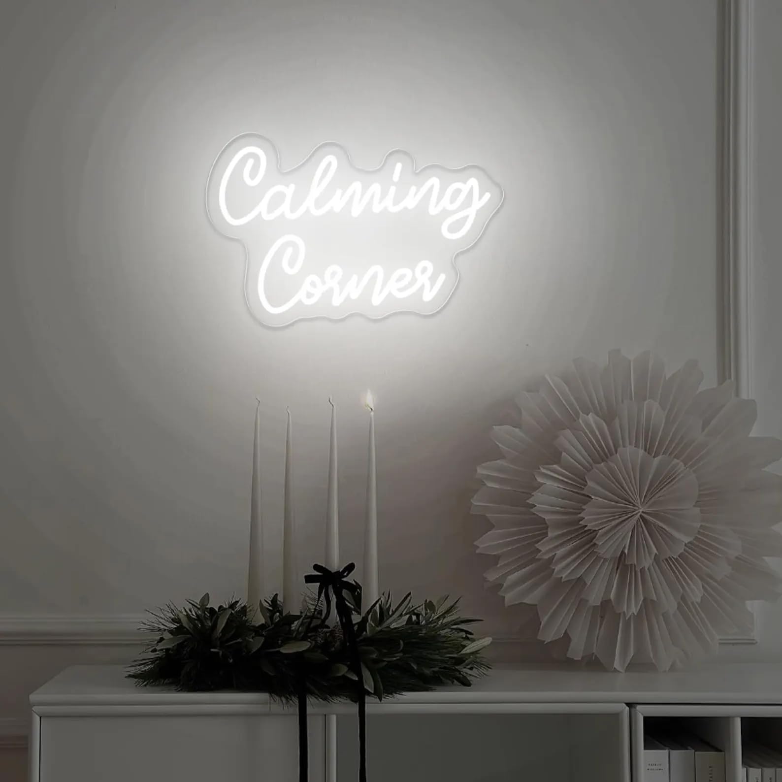 Calming Corner Neon Sign, Calming Area Neon Light, Calm Breathing Corner Wall Decor, Playroom Wall Hanging