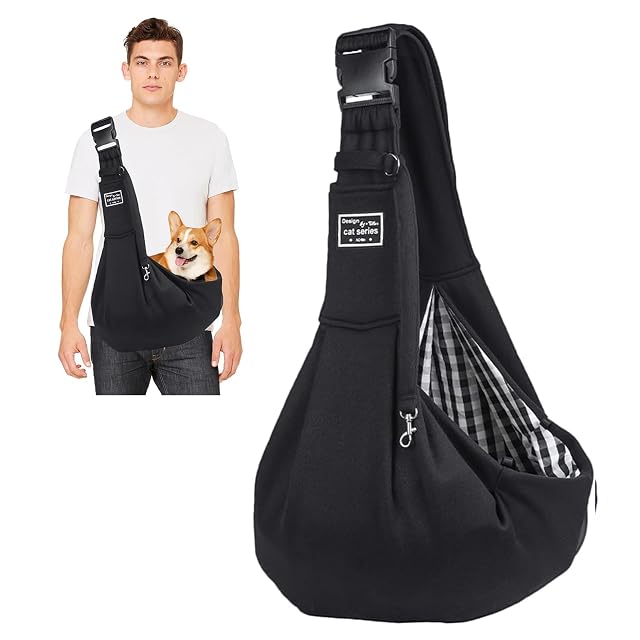 PETCUTE Bolso de Hombro para Mascotas de hasta 7.5 KG,Bolso de Viaje para Perros con Cinturón Seguridad…