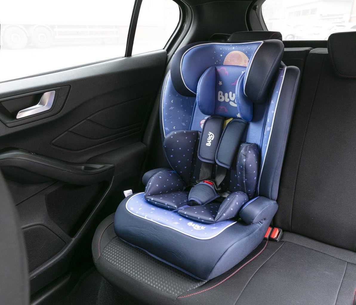 Siège d'auto pour enfant Tataway Bluey 76-150 i-Size R129, inclinable avec appui-tête réglable et ceintures à 5 points