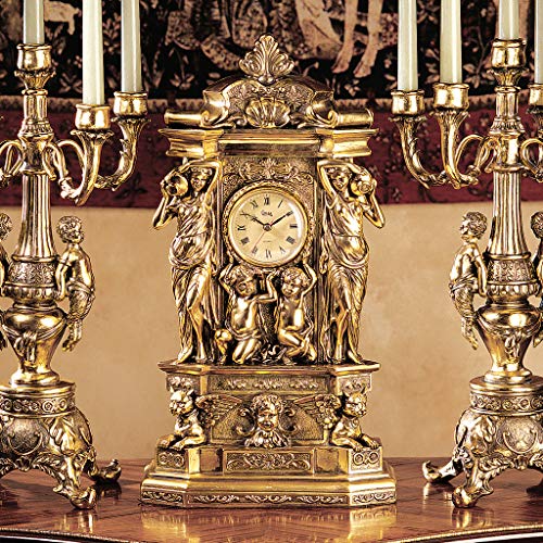 Design Toscano Château Chateau Chambord Clock, 20 Inch, Gold Finish #TOP5