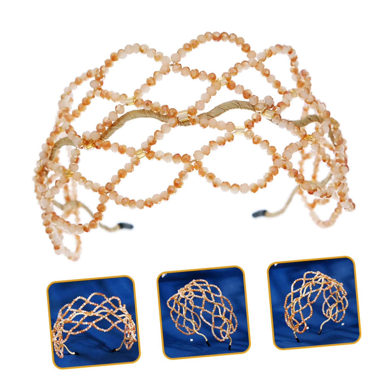 FRCOLOR 4 Pezzi Fascia Di Cristallo Gemme Per Per Le Donne Fascia Per La Ragazza Accessori Per Da Sposa Delle Donne Fasce Per La Testa Fasce Di Perle Copricapo Da Sposa