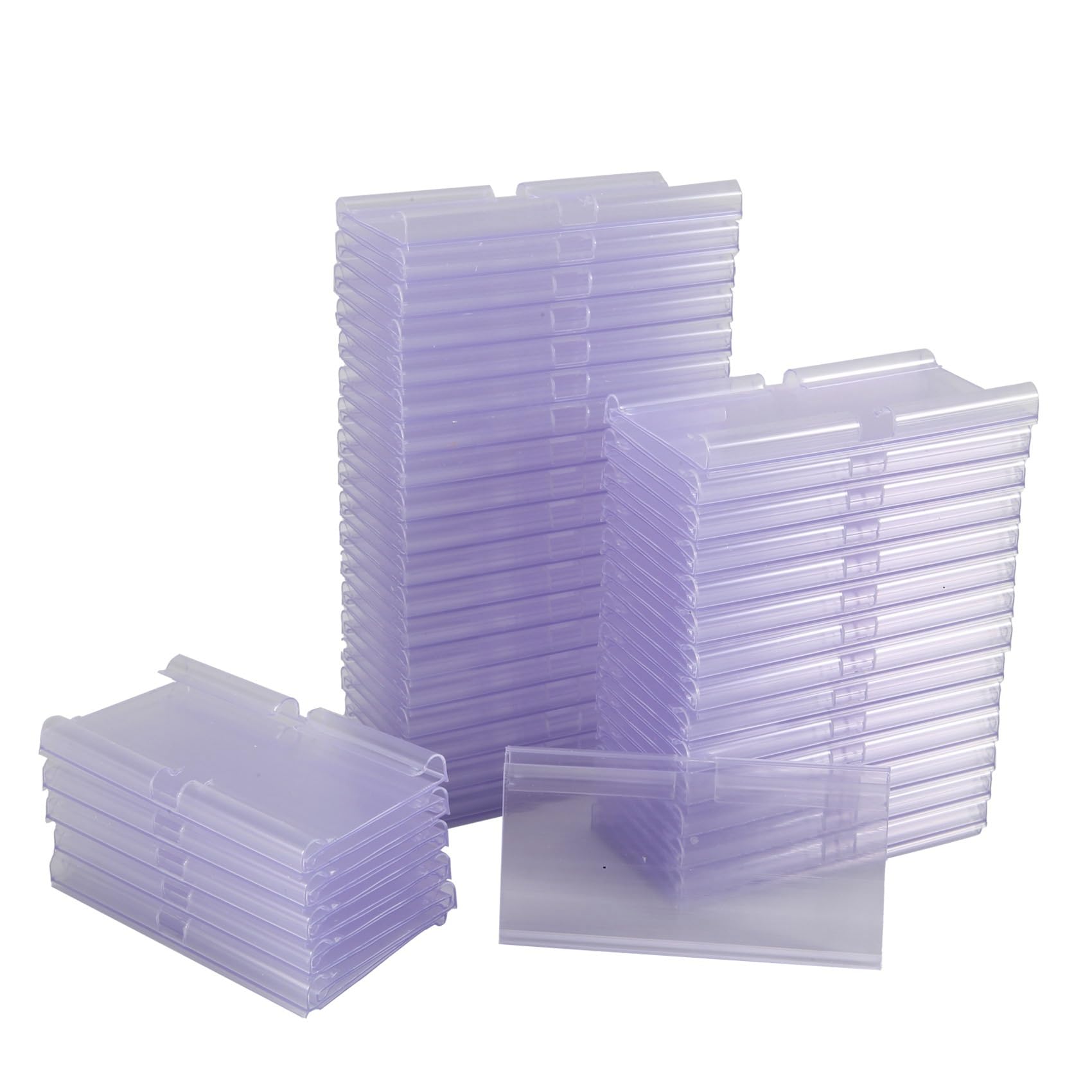280Pc 8X4.2cm Porte-ÉTiquettes en Plastique Transparent pour ÉTagèRe en ÉTiquette de Prix de DéTail ÉTiquettes de Panier Clip sur ÉTiquettes pour Bacs de Stockage