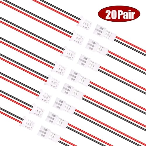 Miniatura 7 de 20pair 24AWG JST PH2.0 macho y hembra 2pin conector cable para batería JJRC H36 H67 Blade Inductrix E010 E013