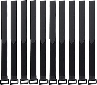 Fastening Cable Ties Straps,20PC Reusable Cable Ties Cord Wraps,Adjustable Cord Ties Cord Straps Cable Organizer Hook and Loop Ties,Multipurpose Hook Loop Cable Straps Wire Ties,Black,24inch