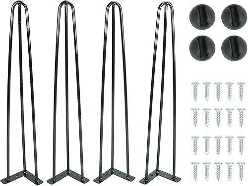 Miniatura 1 de Patas de mesa de horquilla de 34 pulgadas, patas de mesa de centro de metal, proyectos de bricolaje para muebles para el hogar industrial, patas de