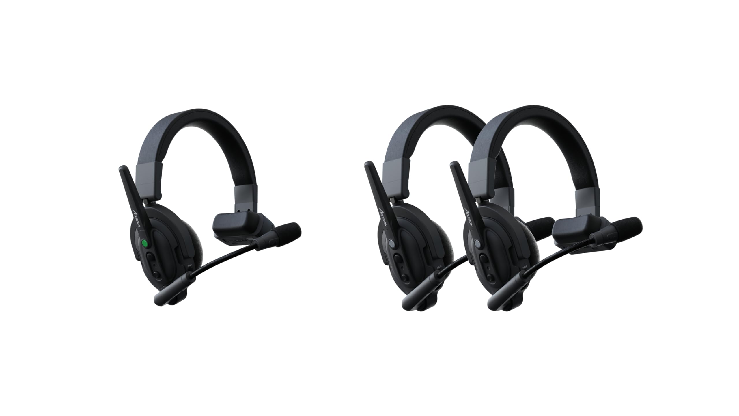 Accsoon - CoMo - Comprend un casque hôte et deux casques distants - Design ergonomique - Portée de 400 mètres