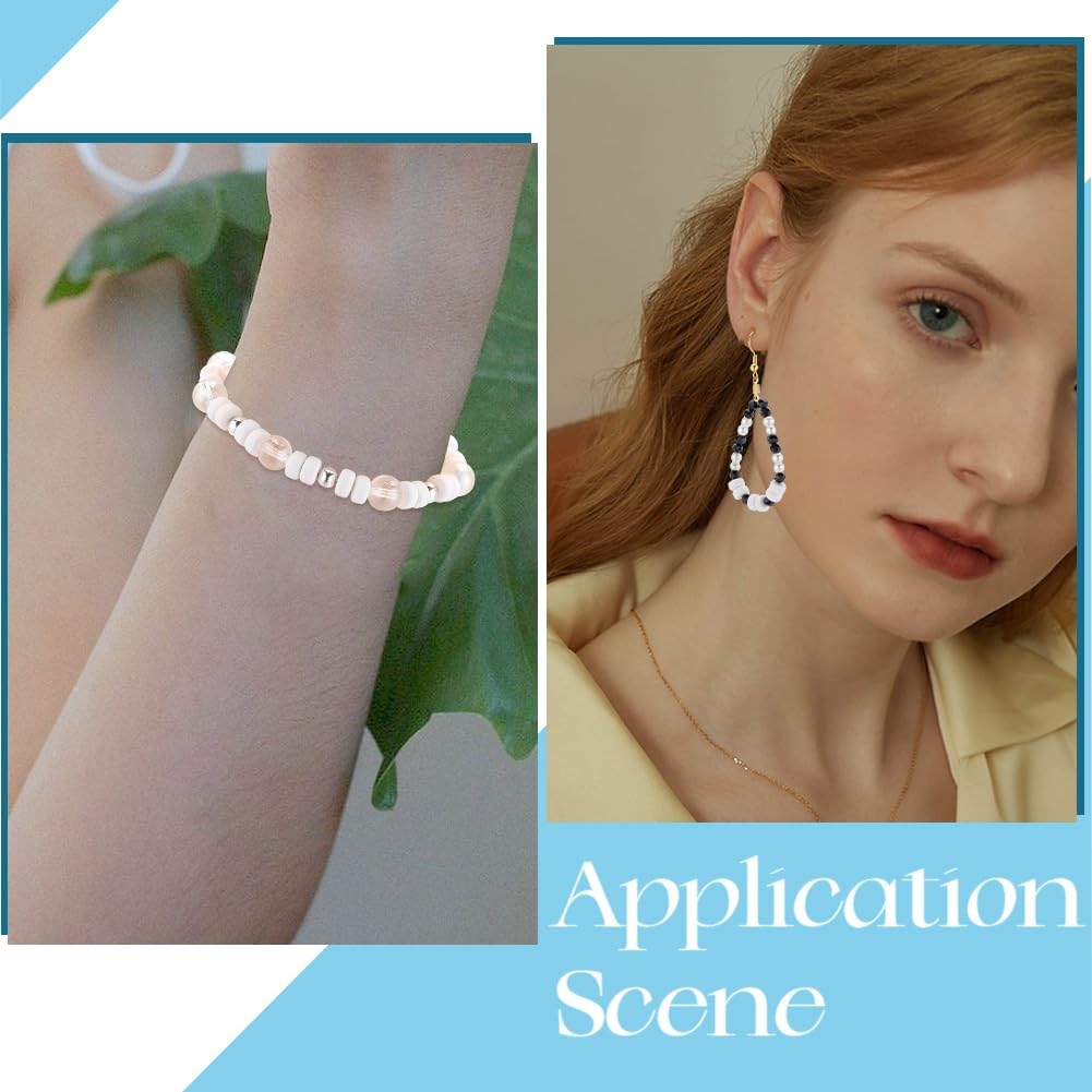 SUNNYCLUE DIY Perlen Set – 1000+ Rosa Heishi Perlen, 6 Mm, Für Armbänder & Schmuck