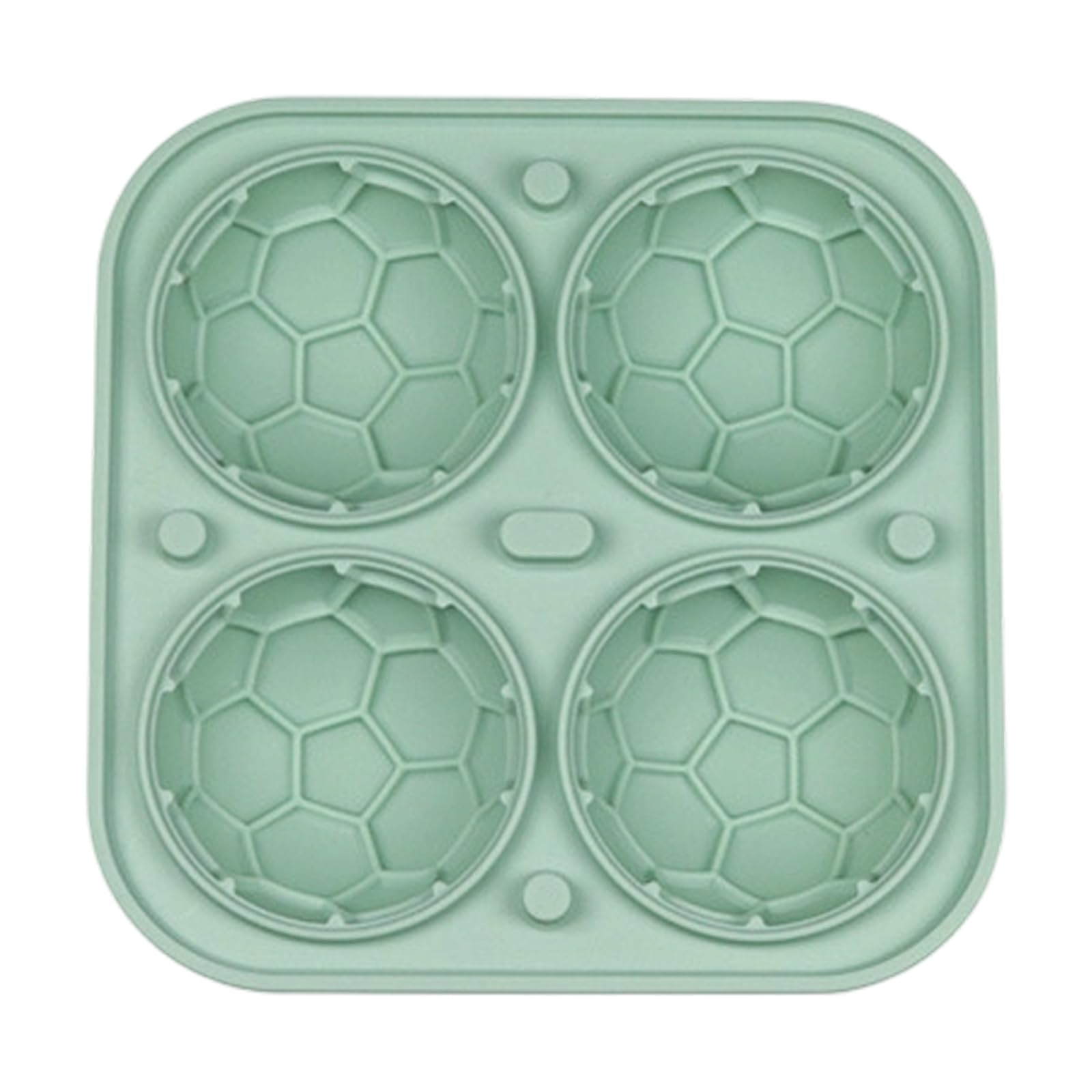 Qusinfc Food Grade Silicone Soccer Ball Ice Cubes Maker Round Football Ice Spheres Mold for Cocktails and Beverages Club Equipment with Football Designs