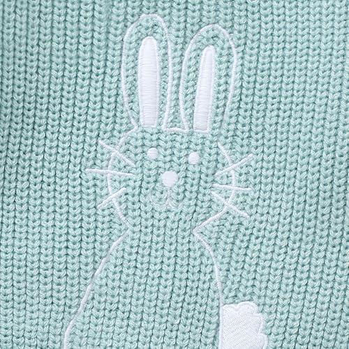 Baby Boys Girls Pullover Sweater Long Sleeve Bunny Embroidery Round Collar Knit Sweaters Winter Warm Tops2