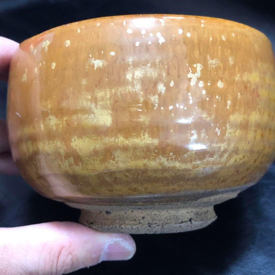 美しい古美術◆蔵の奥から謎めいた黄金に輝く美しい抹茶茶碗が出て来ました。茶道具 3/4】 🎏 美しい古美術蔵の奥から謎めいた黄金に輝く