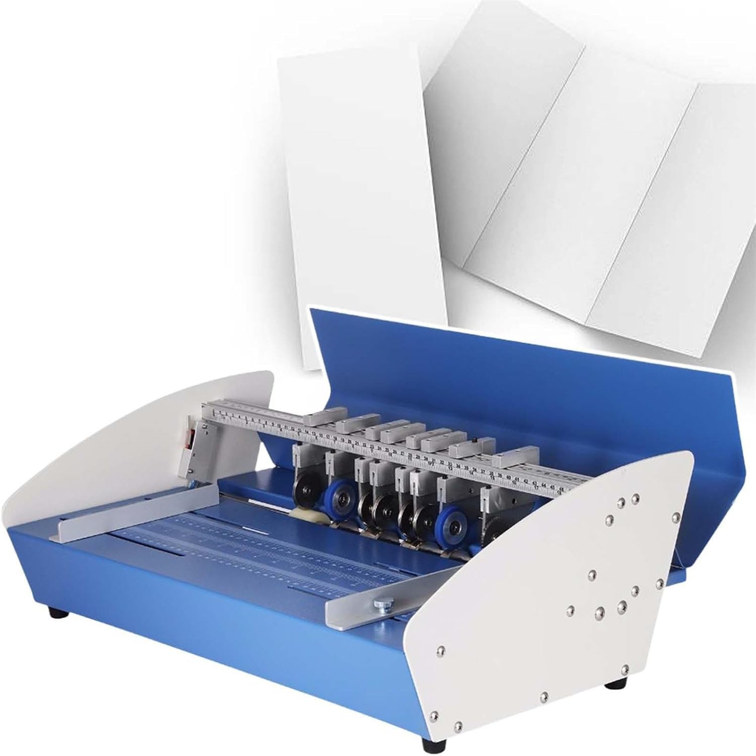 Cortador perforador multifunción, máquina de plegado de 520 mm con 2 bloques ajustables, para libros, fotos, banco extendido y escala precisa