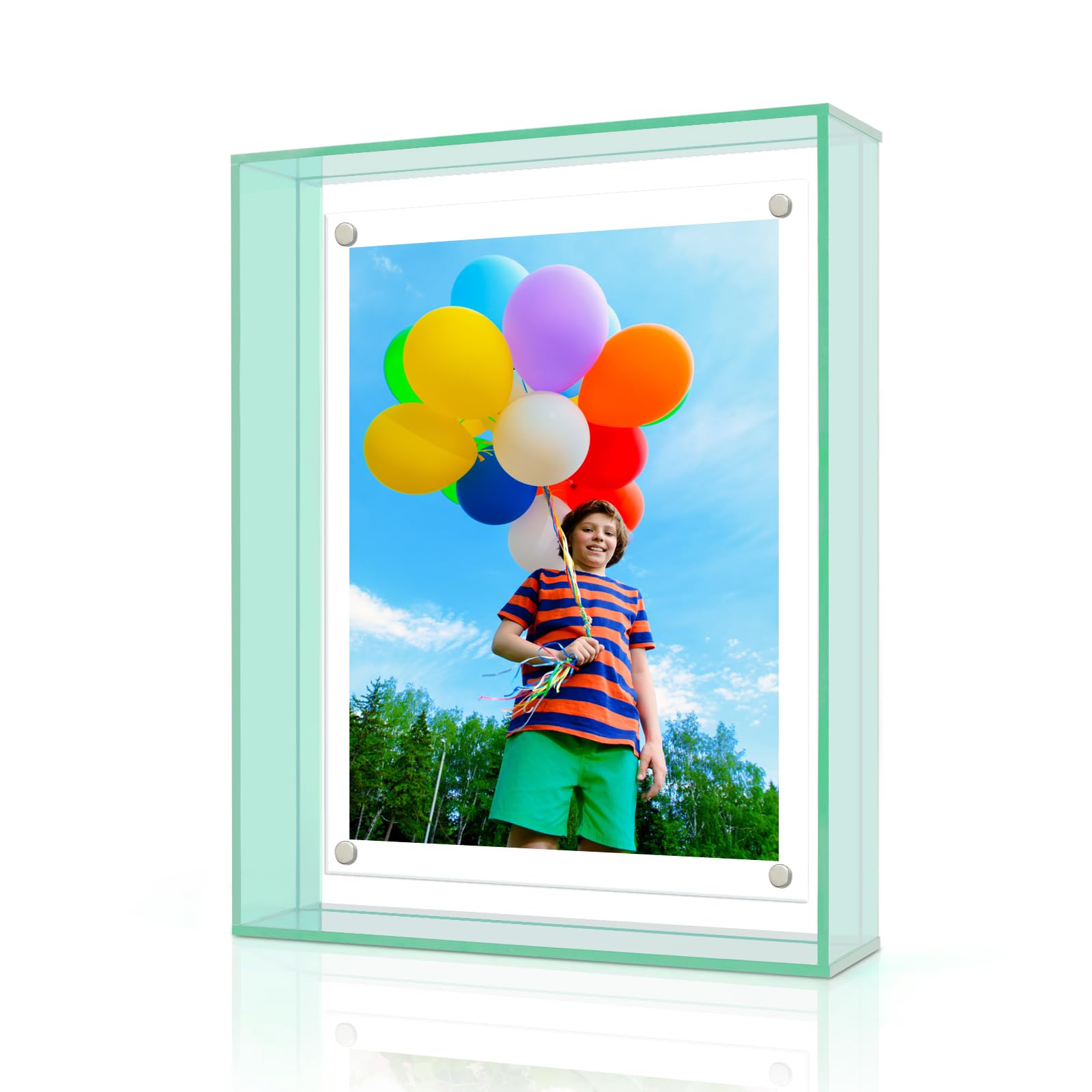 Photo 1 of Zofylux 8x10 Acrylic Picture Frame,Photo Frames for 8 x 10 Inches Art Print,Neon Modern Colorful Frame For Wall & Tabletop Display,1 Pack