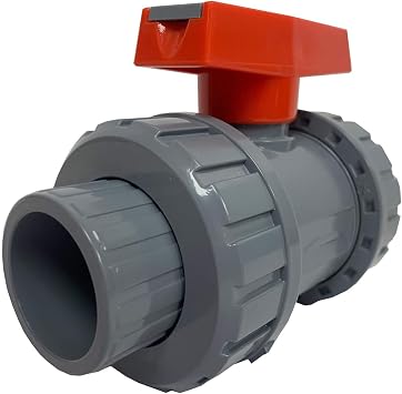 ERA SCH 80 CPVC 1-1/2 Inch True Union Ball Valve, Socket Connection High-Temperature and Pressure Resistance, Easy Installation, Ideal for Industrial and Plumbing Systems