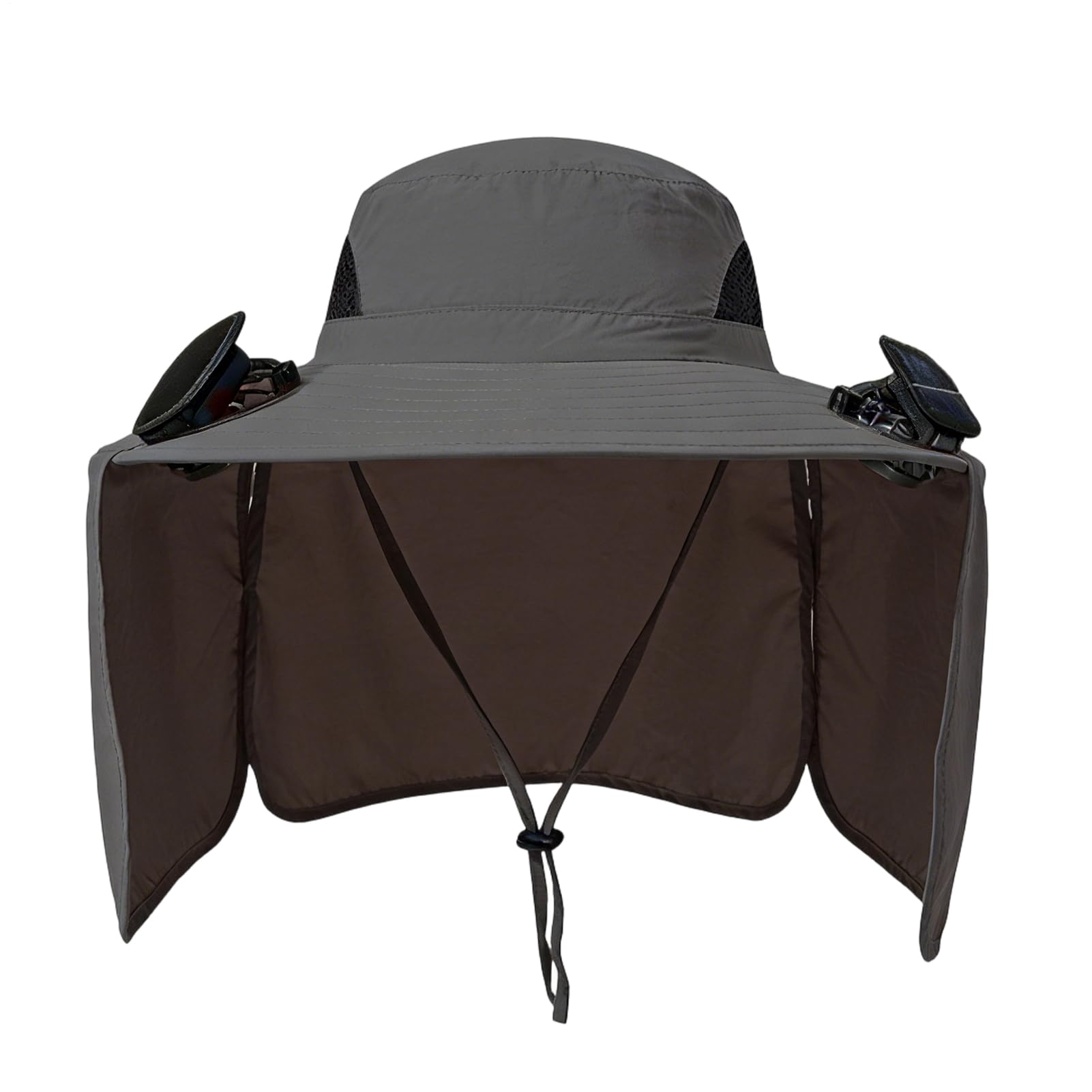 Sombrero con Ventilador,Protección UV y tejido transpirable - Plegable con Dos Ventiladores Solares para Jardinería Senderismo Playa Vacaciones - para Hombre Mujer Senderismo Exterior Playa Vacaciones