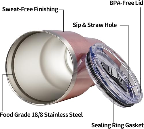 Miniatura 3 de ALOUFEA Vaso de acero inoxidable de 30 onzas, vaso de café aislado con tapa y pajilla, taza de café de viaje de doble pared para bebidas frías y