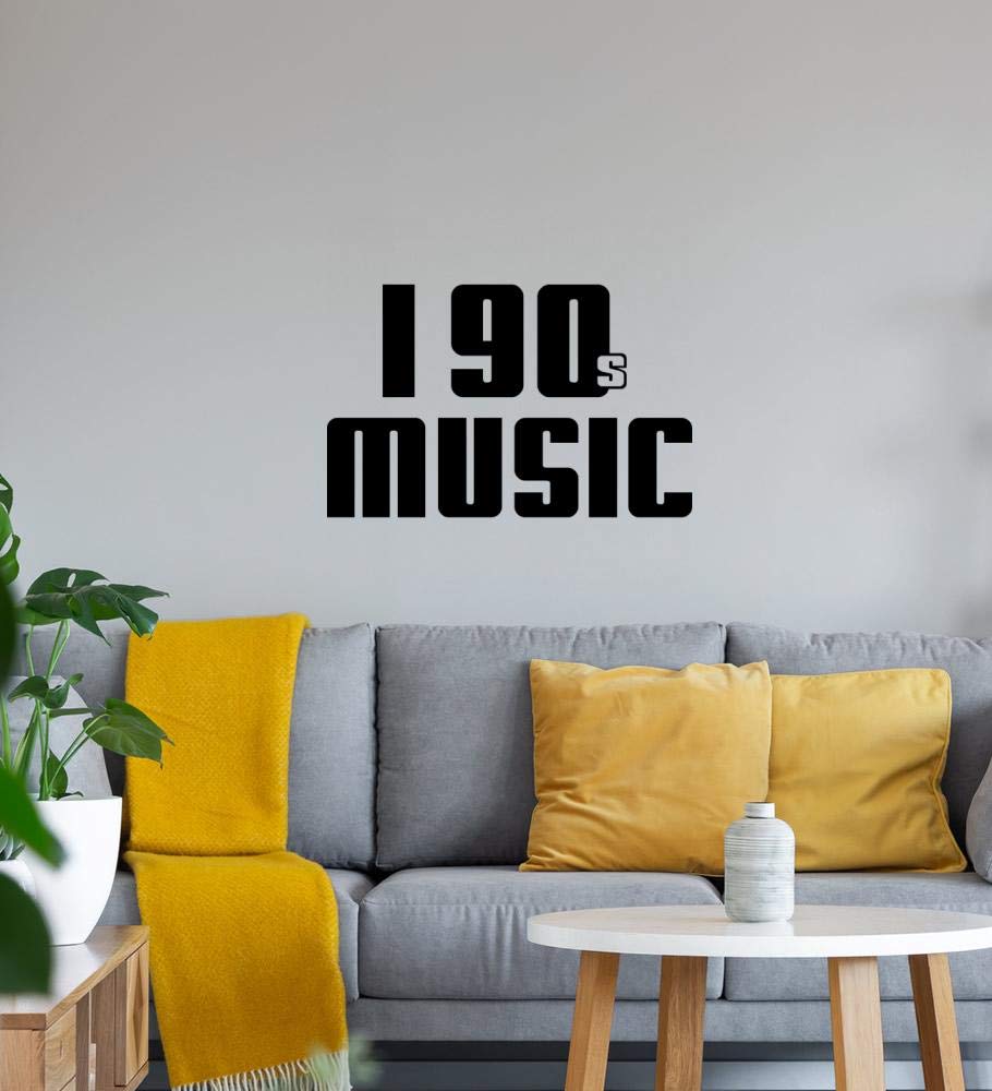 Shirt84.de - Adesivo da parete, motivo "I Love 90s Music 2.0", 71 x 45 cm