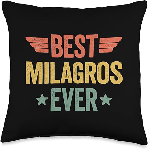 Best Name Ever Best Milagros Ever - Almohada de 16 x 16 pulgadas, multicolor