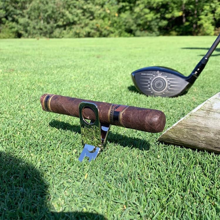 Miniatura 6 de Soporte magnético para puros de golf, herramienta de marcador de Divot para carrito de golf, clip de soporte de cigarros, accesorios de golf