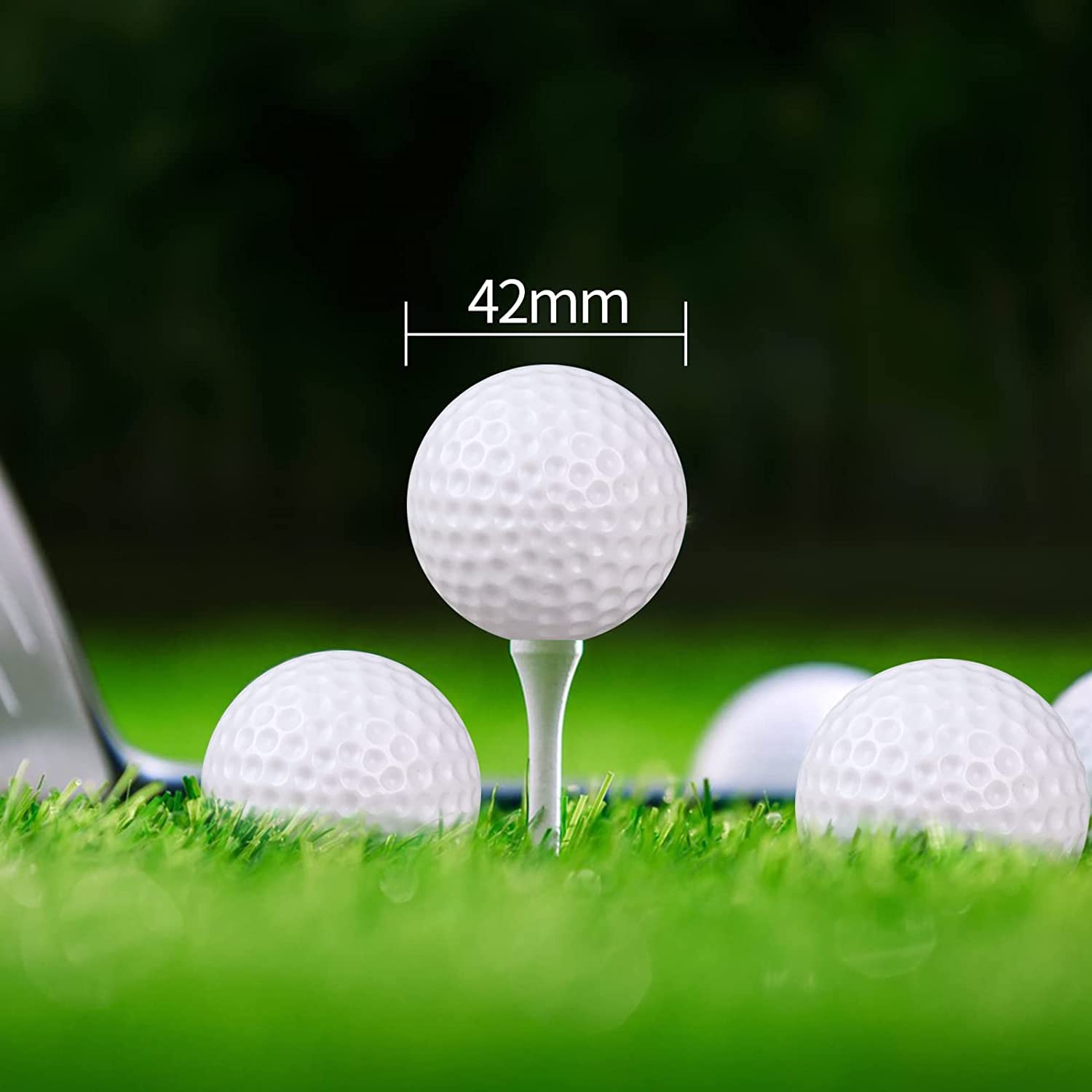 KOFULL Plastic Golf Balls 50/24 Pack Hollow Practice Balls for Indoor Outdoor Training