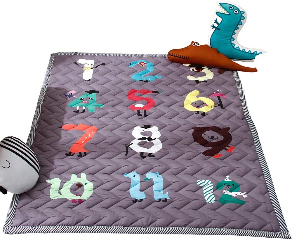 Play Mat for Baby Kids Toddler Children Bedroom Decor Living Room Rugs Soft & Thick Non-Slip Crawling Mat Foldable (Numbers)