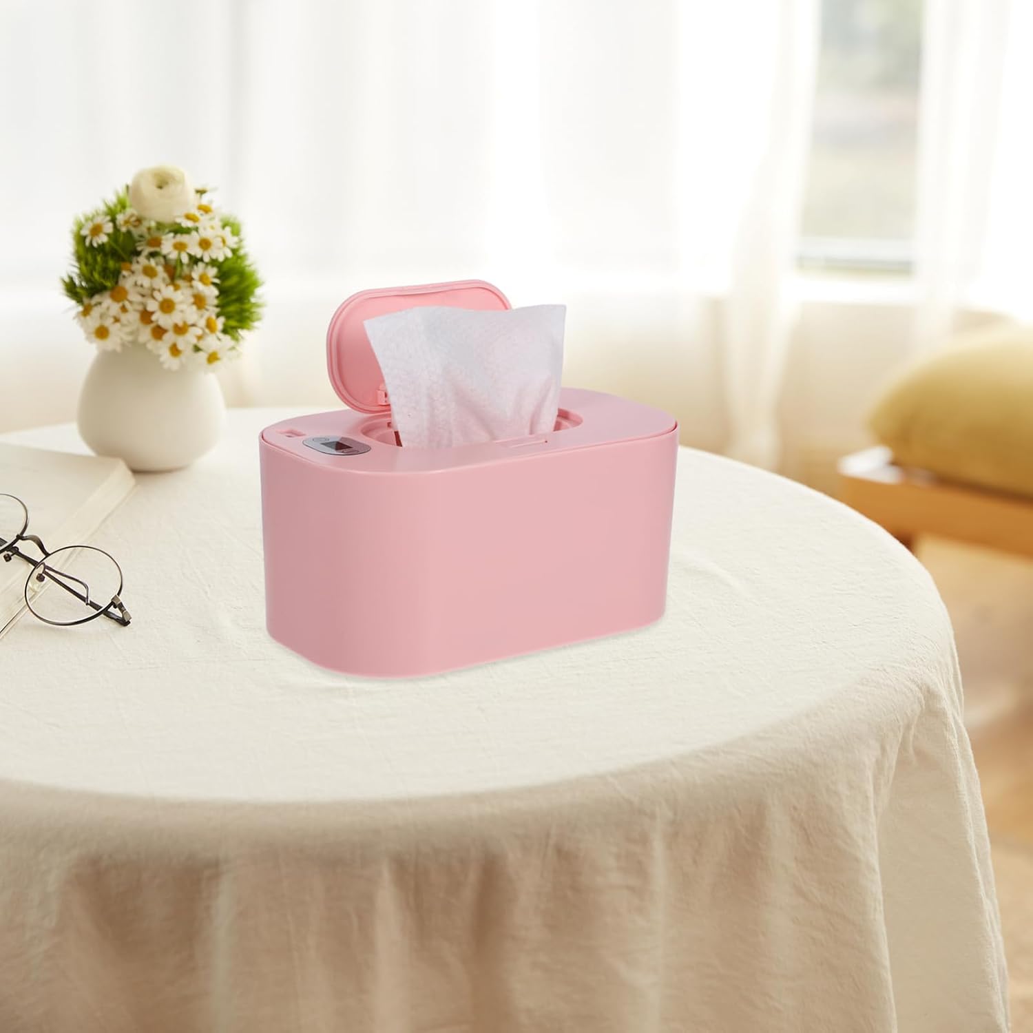 1pc Wipe Warmer for Wipes Thermostat Heating Storage Box Softens Wet Napkins for Newborn Care Low- Saving Design