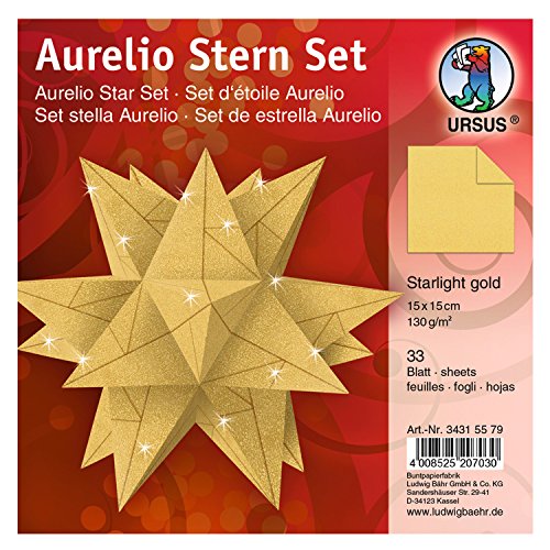 Papier effet métallique Ursus Aurelio pour déco de Noël dorée