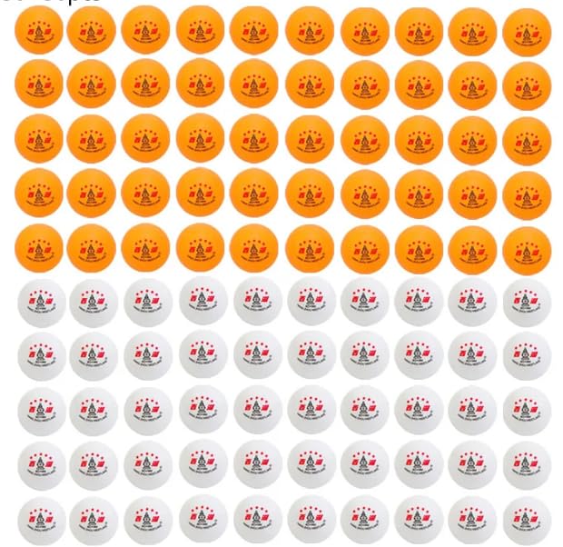 GAREGEAR 5 Star Table Tennis Balls (white 50 yellow 50)