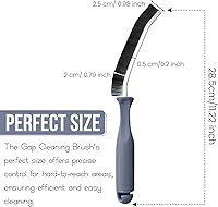 Vista 5 de Cepillo de limpieza de huecos para fregadero, cepillo de limpieza de hendiduras de cerdas duras para el hogar, baño, cocina, cepillo de limpieza