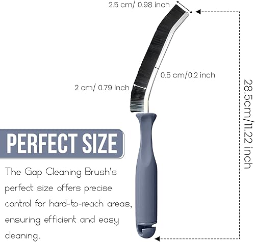 Miniatura 5 de Cepillo de limpieza de huecos para fregadero, cepillo de limpieza de hendiduras de cerdas duras para el hogar, baño, cocina, cepillo de limpieza