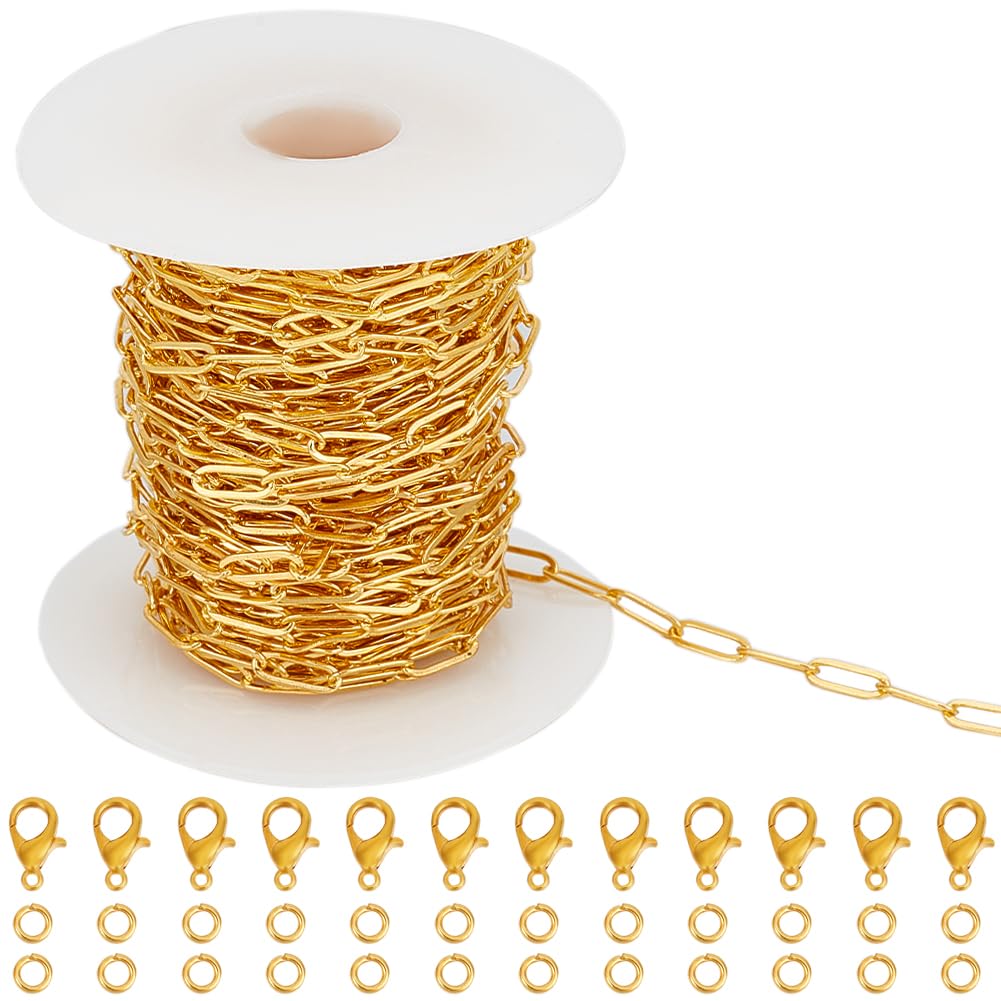 Chaîne trombone en laiton doré 10m pour concevoir des cadeaux personnalisés