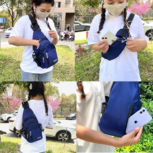Image of JENAGREEN Waterproof Sling Backpack Crossbody Sling Bag, Cross Bag Adjustable Travel Hiking Essentials Casual Daypack Multipurpose Chest Bag Purse for Women Men