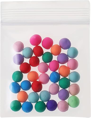 Miniatura 7 de 200 bolsas pequeñas de polietileno transparentes con cremallera de 1.5 x 1.5 pulgadas de grosor de 2.4 mil, mini bolsas de plástico resellables con