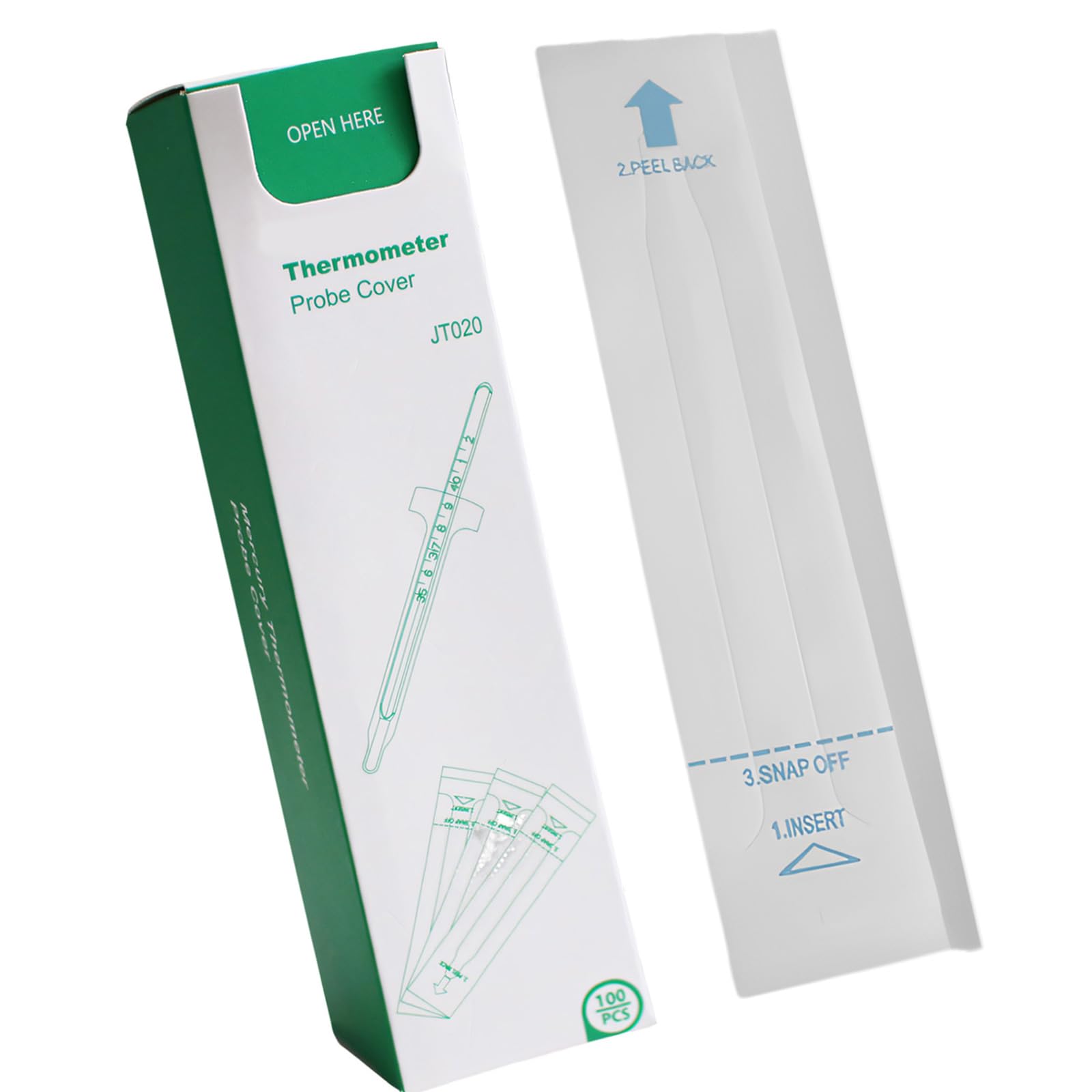 Oxxggkao A 100Pcs Disposables Thermometers Protectors For Ccurate Temperature Measurements Disposables Probe Covers Thermometers Protector