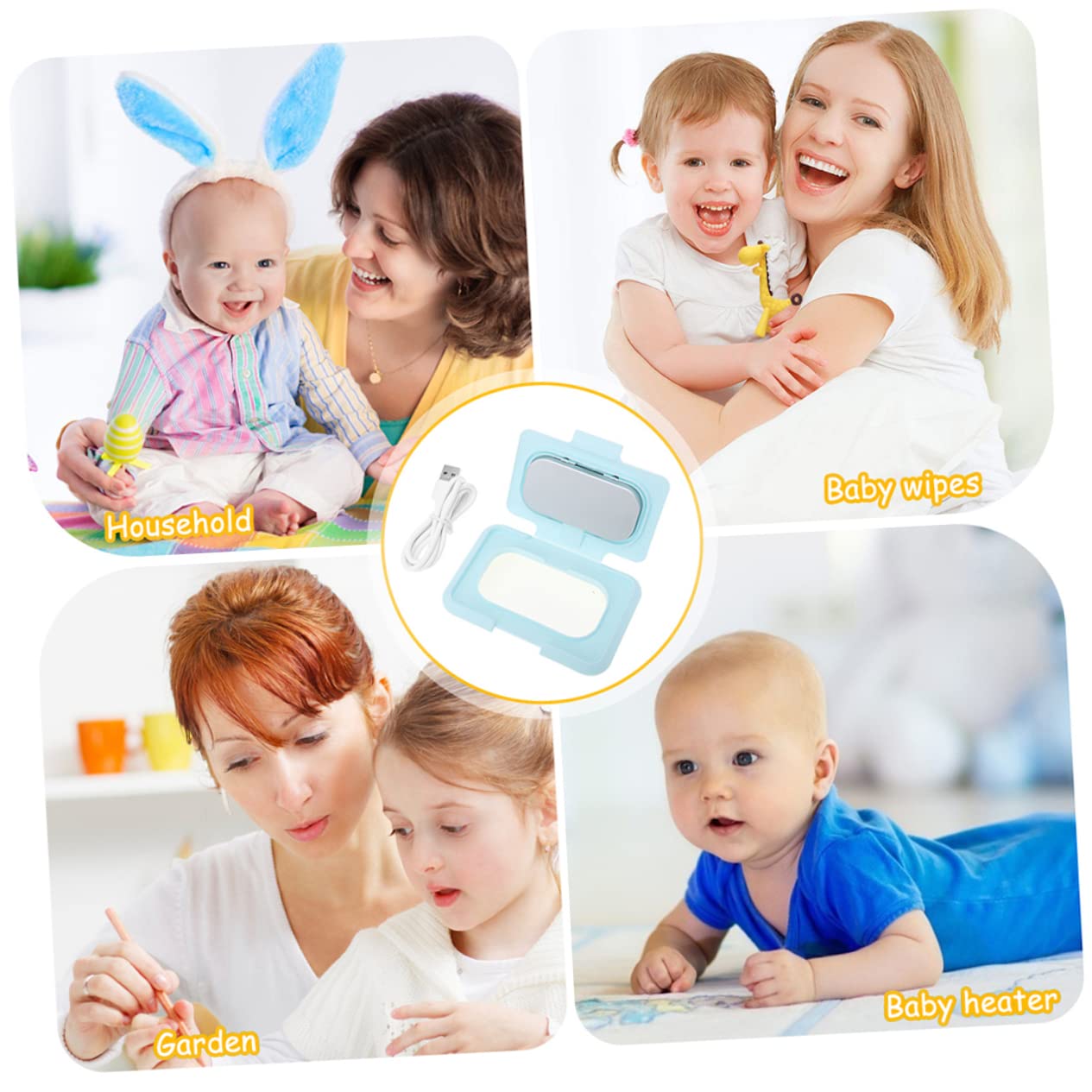 2pcs Wet Tissue Heater Portable Travel Wipes Warmer Constant Temperature for Home Car
