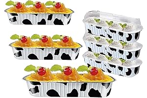 6.8 Oz Aluminum Foil Mini Loaf Pans with Lid, Set of 50