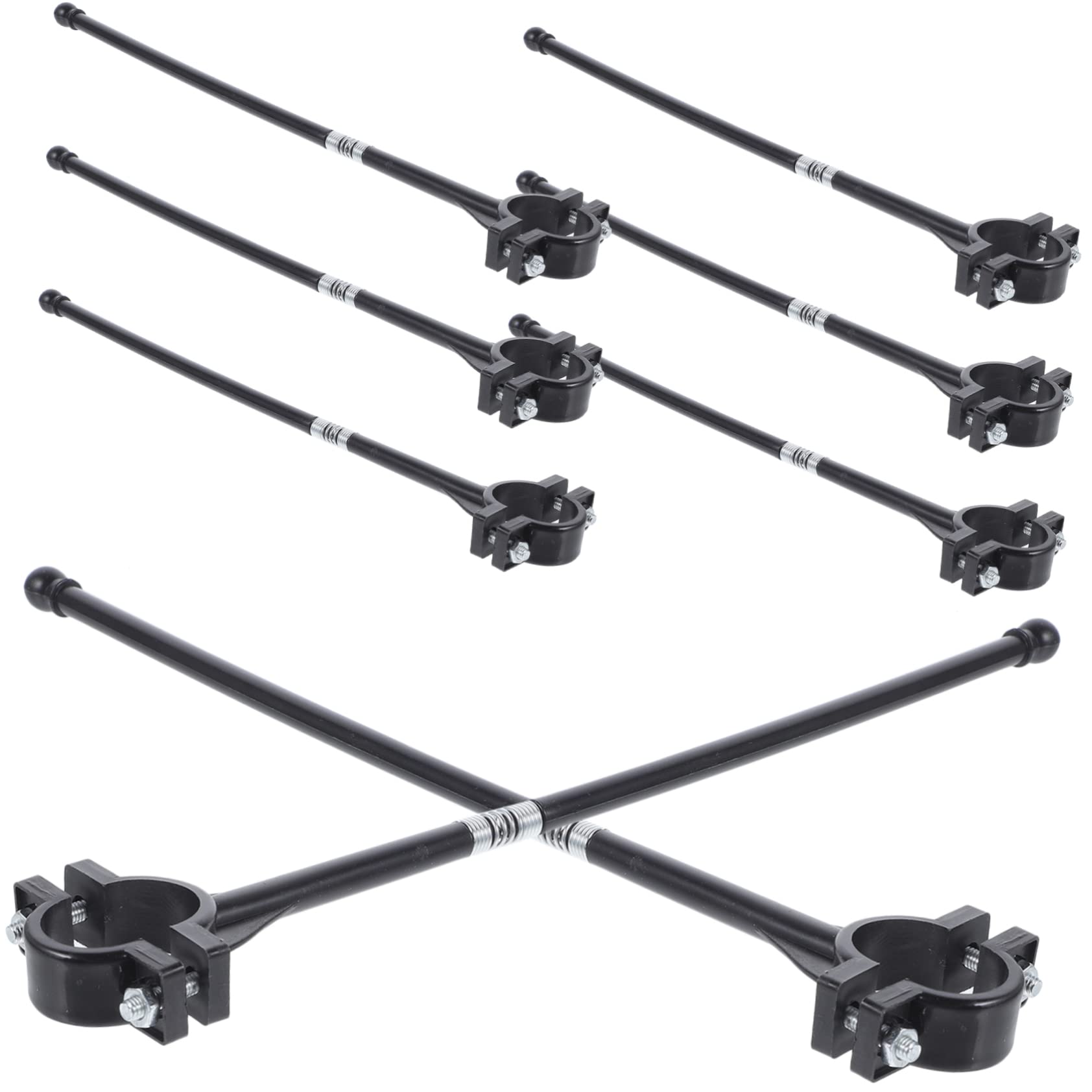 FONDOTIN 8pcs Bike Handlebar Flag Holders Durable Flag Pole Set for ' Bikes Safety Flag Mounting Accessories for Outdoor Cycling Adventures