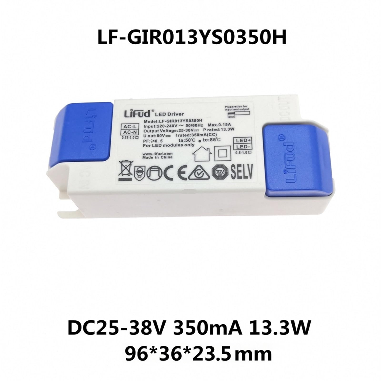 1 UDS-5 uds Controlador LED de Alto PF LF-GIR013YS250H 300H 350H 25-38-42V Corriente Constante 250mA 300mA 350mA iluminación | LF-GIR013YS0350H,2pcs