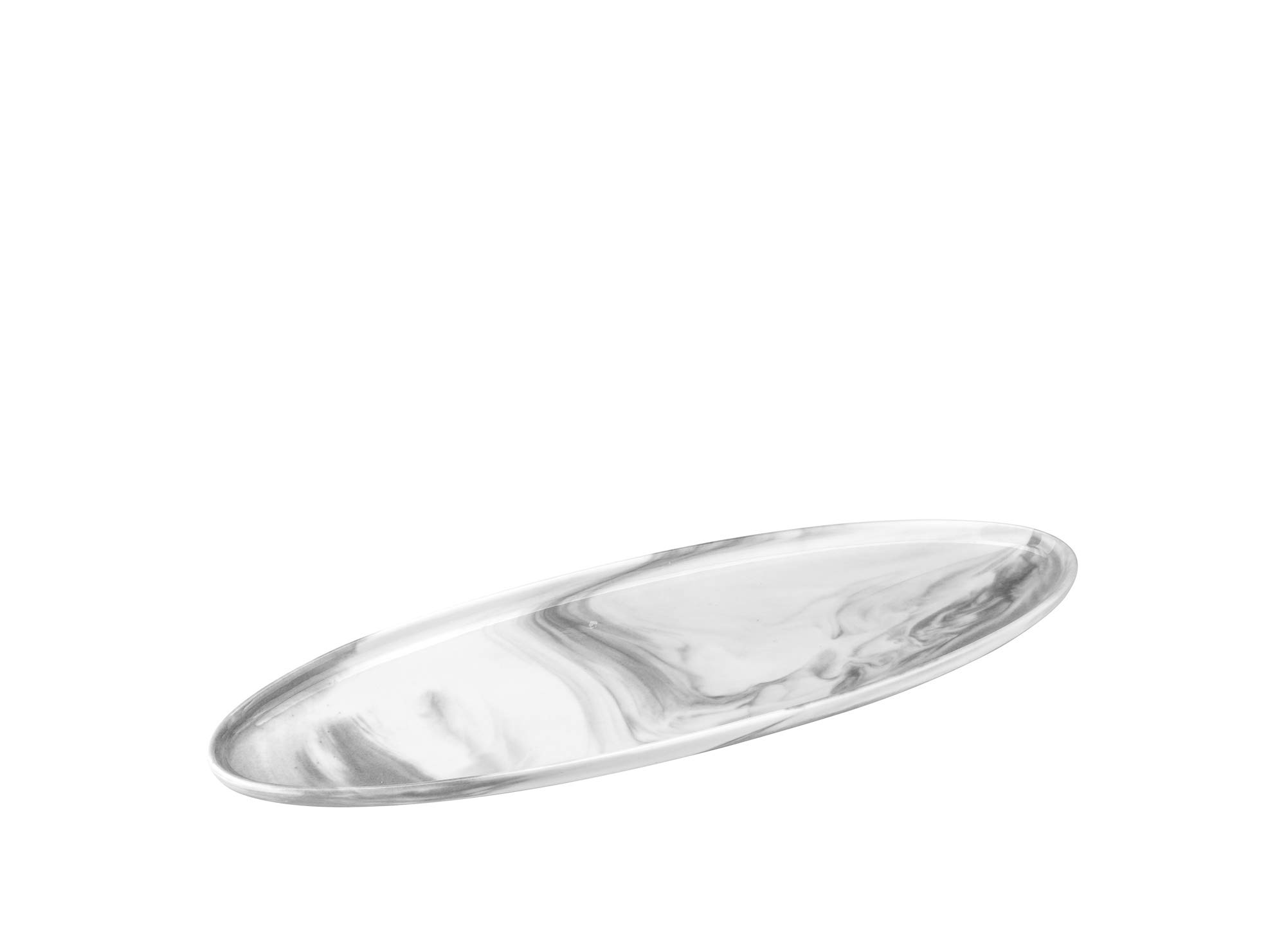 Yedi YCC769, 16'' Porcelain Narrow Oval Dish, Ceramic Fish Plate, Bone China Appetizer Platter, Boat Bowl