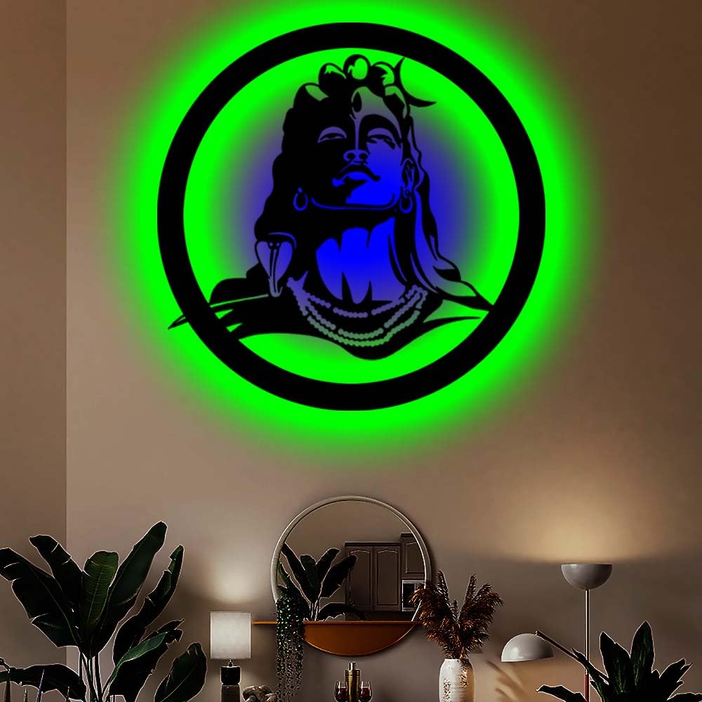 カールスバーグLEDロゴ照明 壁掛け可能 Buy Adiyogi Neelkanth led Backlight Lamp| LED Wall Art Gift