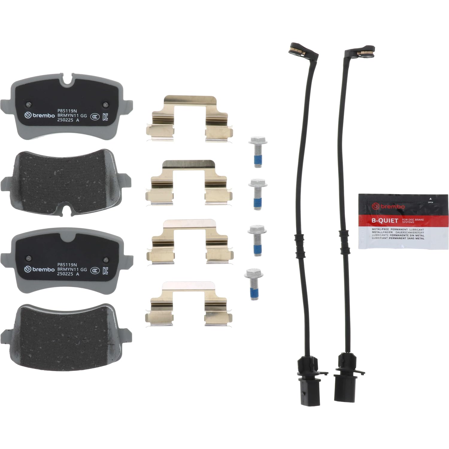 Brembo P85119N Premium Ceramic Rear Disc Brake Pad Set AUDI OE# 4G0698451B