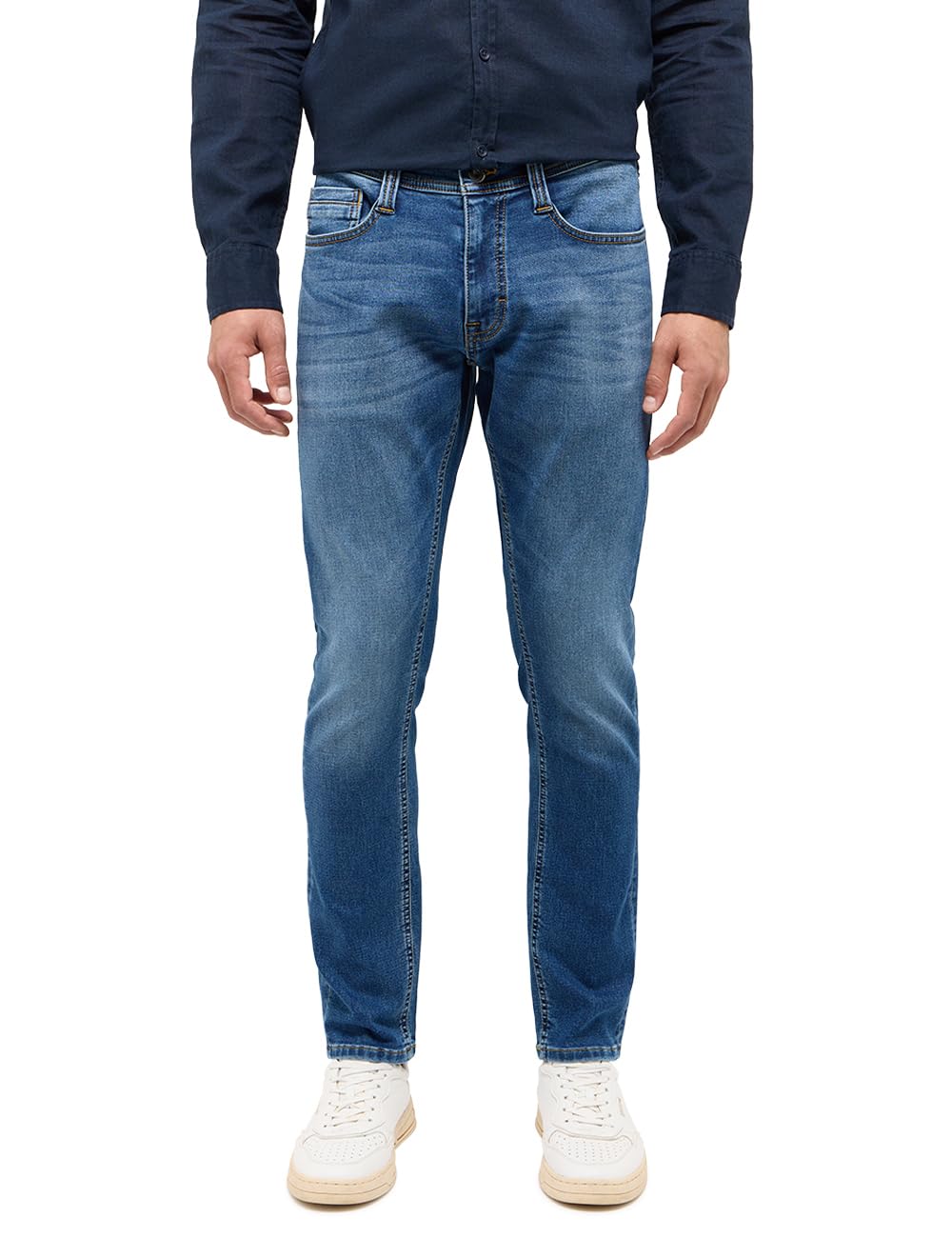 MUSTANG Men's Style Oregon Slim Jeans, mid-Blue, 34 W/36 L