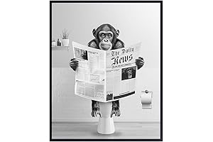 Bathroom Decor Monkey Wall Art