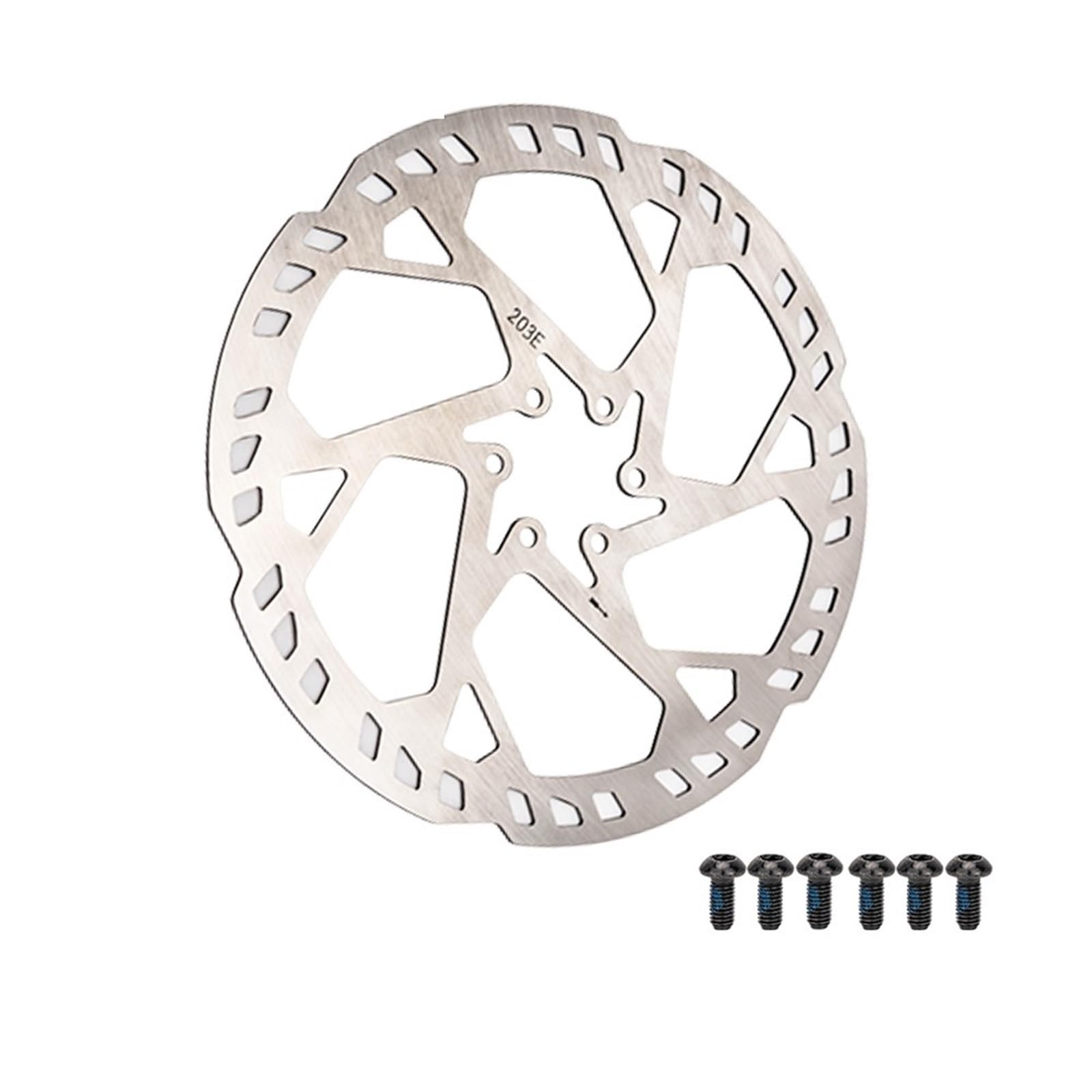 Disques de Frein Avant Disque de frein à disque de 2,3 mm d'épaisseur pour VTT, vélo électrique, moto, 140/160/180 mm, 203 mm, 220 mm, 6 boulons(1pcs 180mm)
