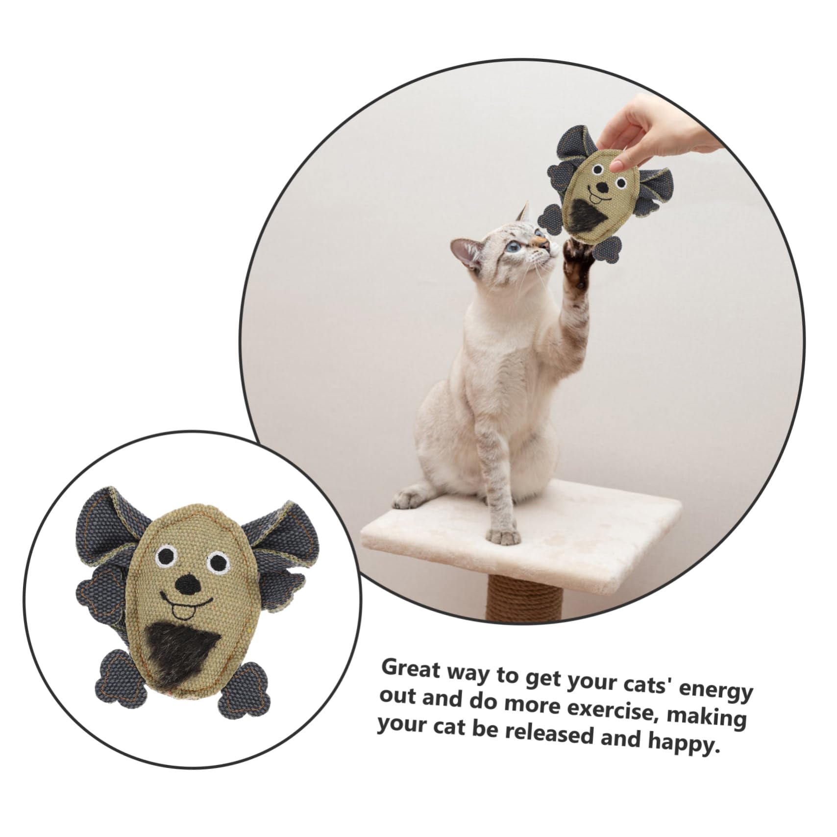 DOITOOL 15piezas Juguetes para Gatos Ratón De Larga Interactivos De Lona Juguetes Molares Divertidos para Gatitos Accesorios para Mascotas Estimulantes