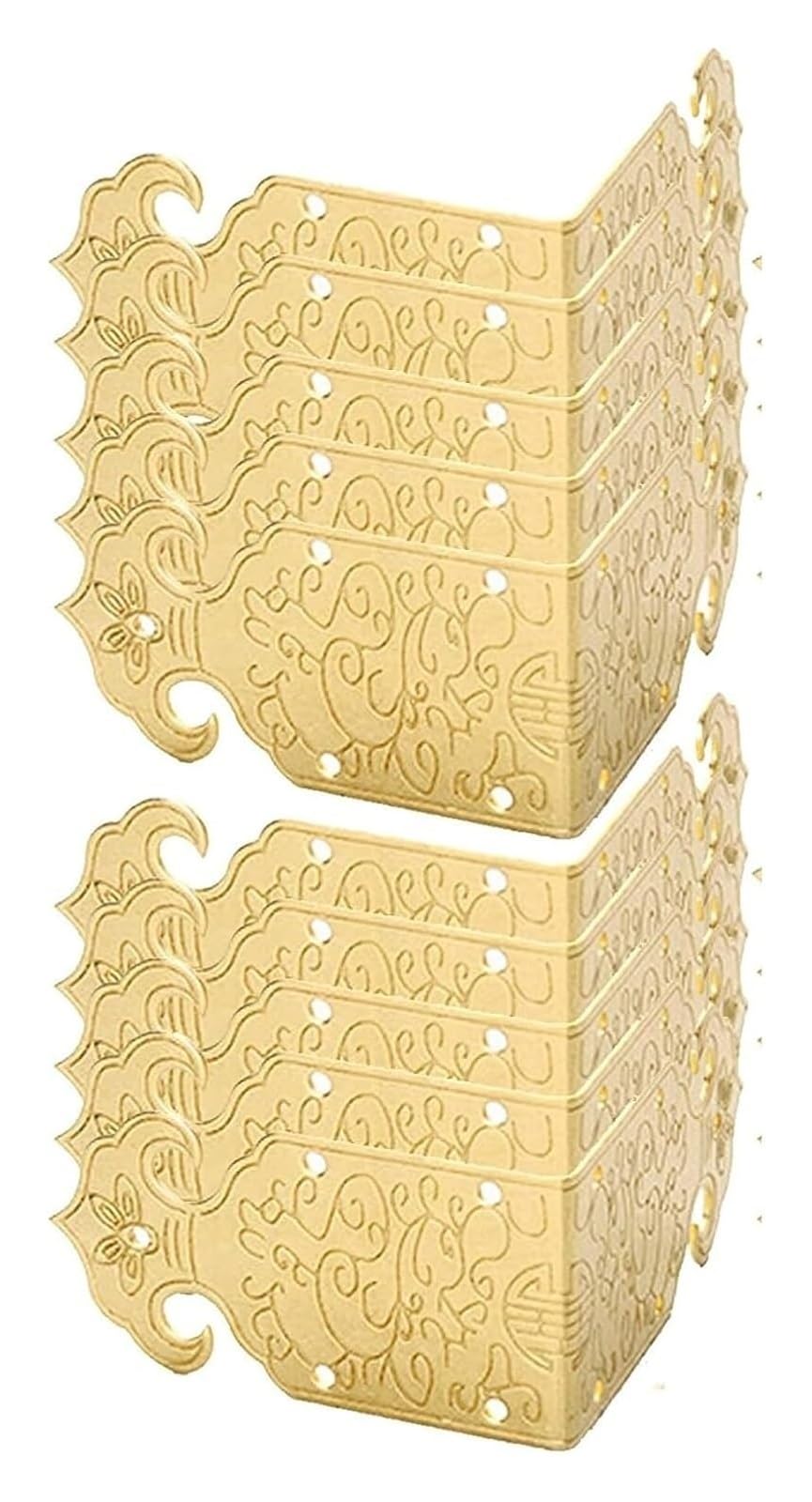 Lote 10 Protectores Esquina Cobre, con Tornillos(Brass)