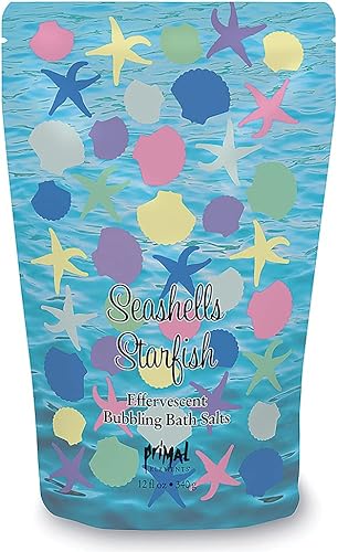 Miniatura 6 de Primal Elements Sal marina desintoxicante, sales de aromaterapia burbujeantes, vainilla tahitiana, bolsa resellable de 12 onzas