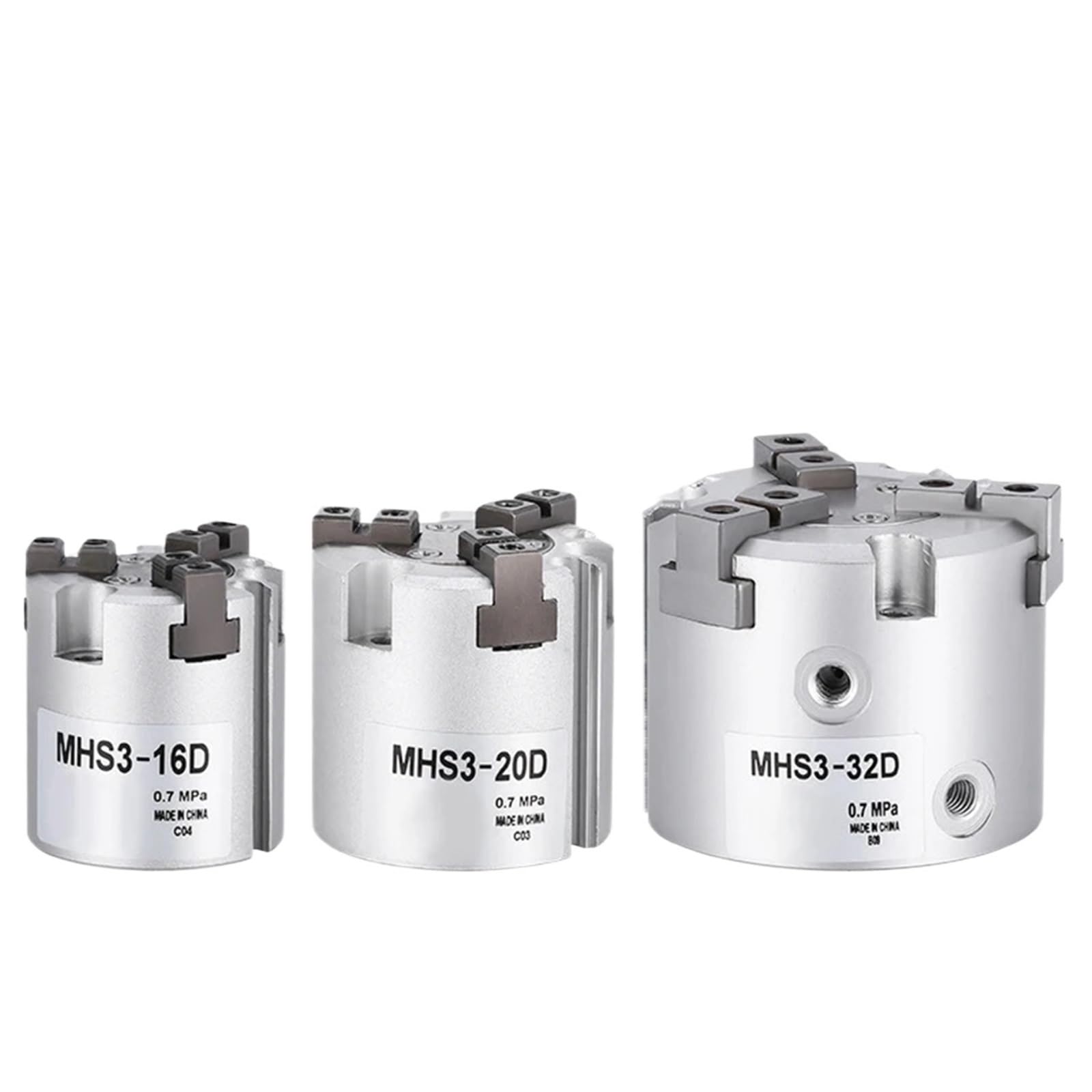 Pince pneumatique parallèle MHS4 16D à quatre mâchoires pour guidage de précision
