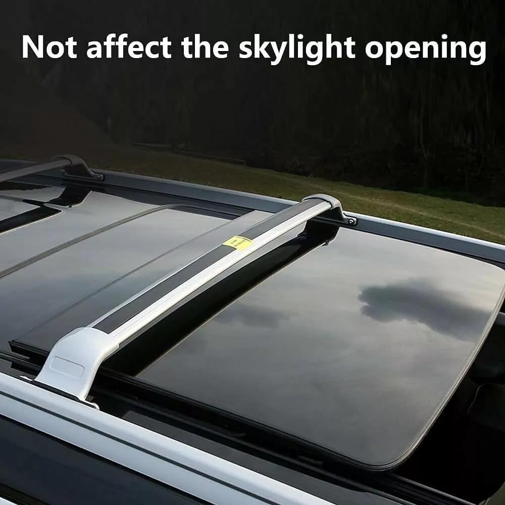 Roof Rack Cross Bars Fit for Cadillac XT6 2019-2025 Aluminum Crossbars Cargo Luggage Carrier 2PCS Silver