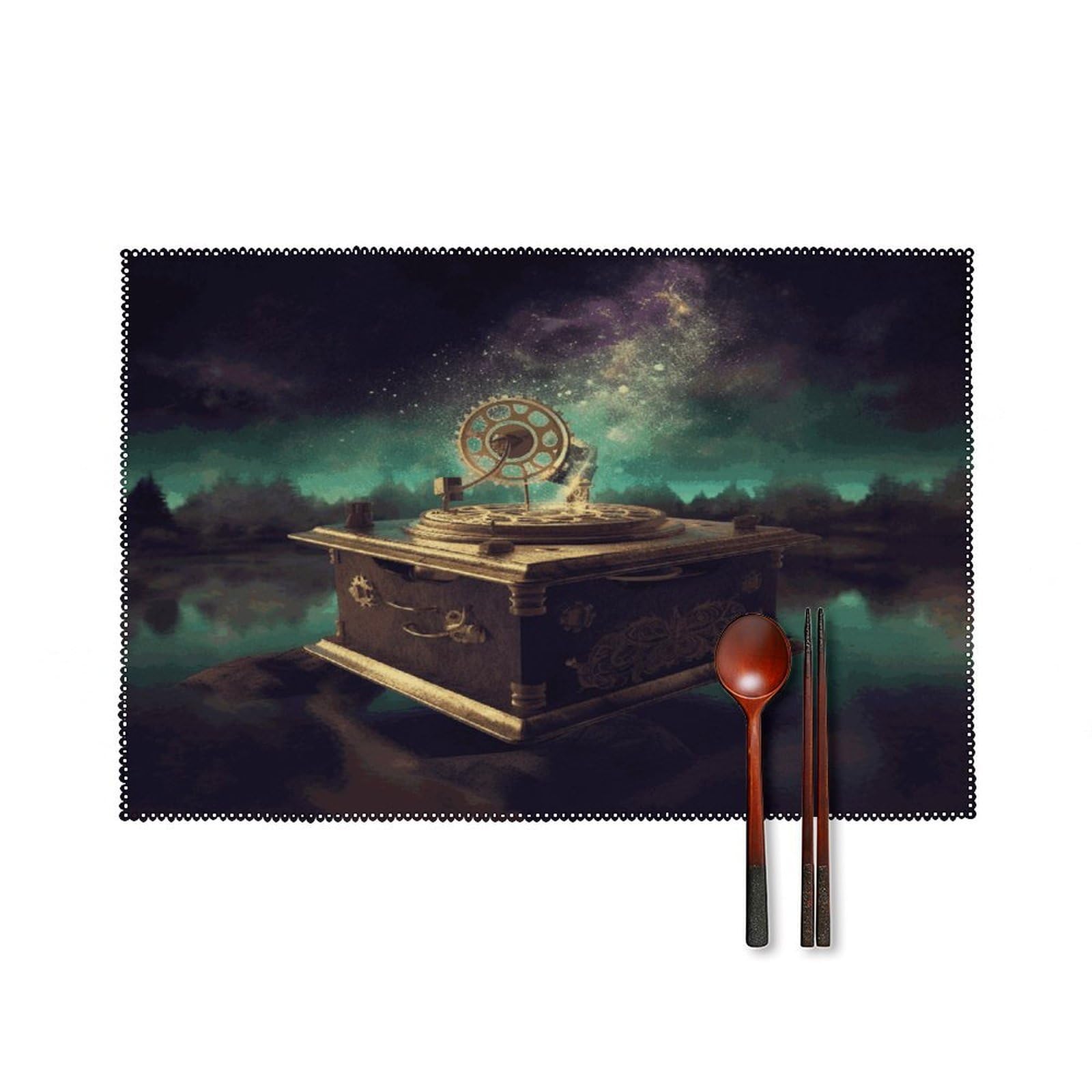 Fodpand Style Dream Music Box Placemats Set Of 4 Place Mats Table Mats